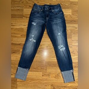 Maurices Distressed Cropped Cuffed Jeans Women’s Size Medium Regular